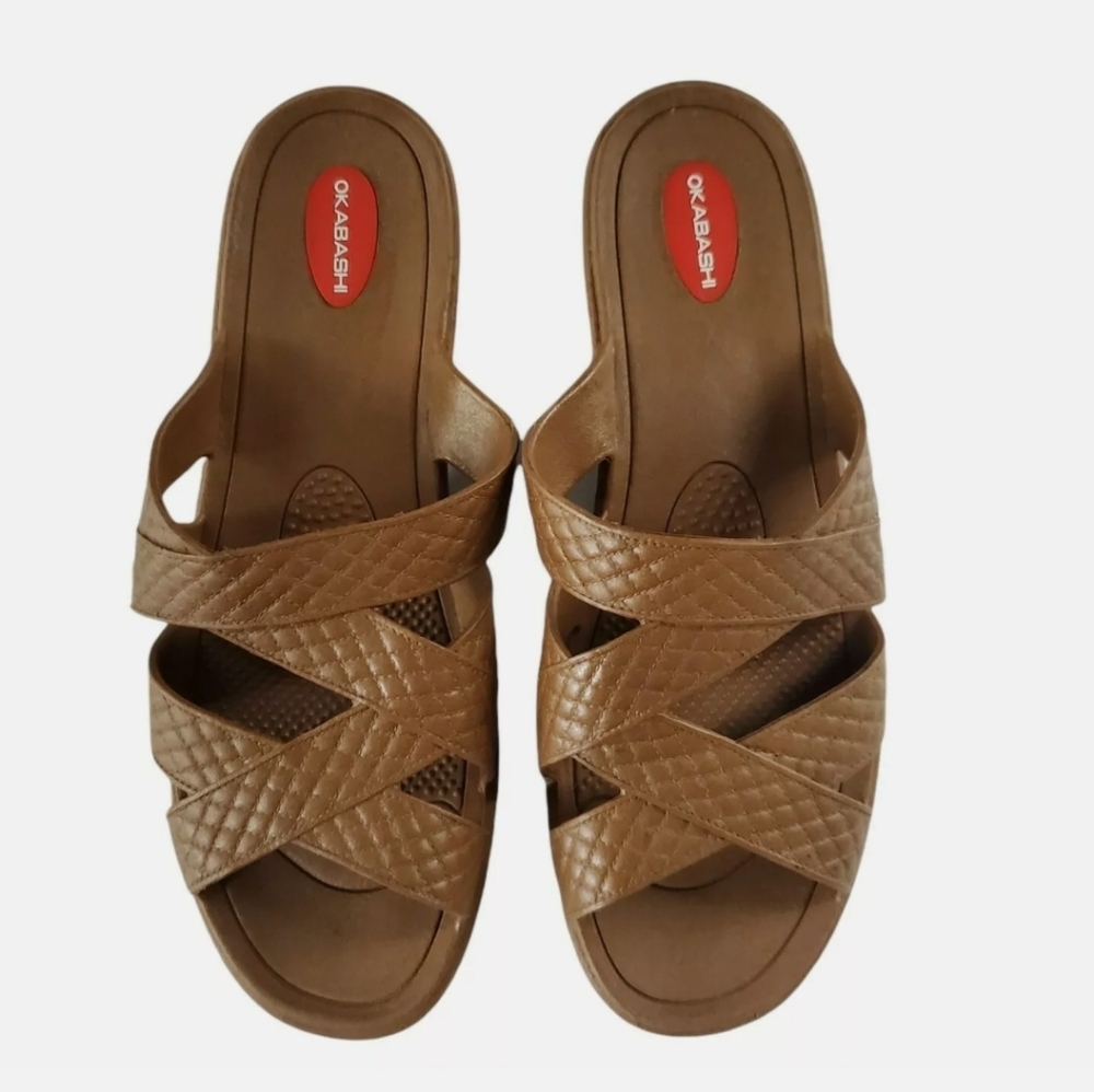 Okabashi Womens Strappy Rubber‎ Slides